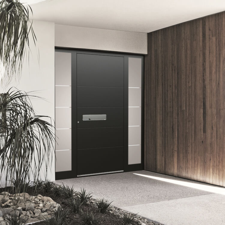 Luxus Haustür in Schwarz