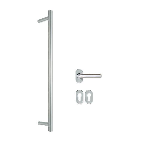 Stoßgriff Design 900mm lang - Edelstahl Stangengriff