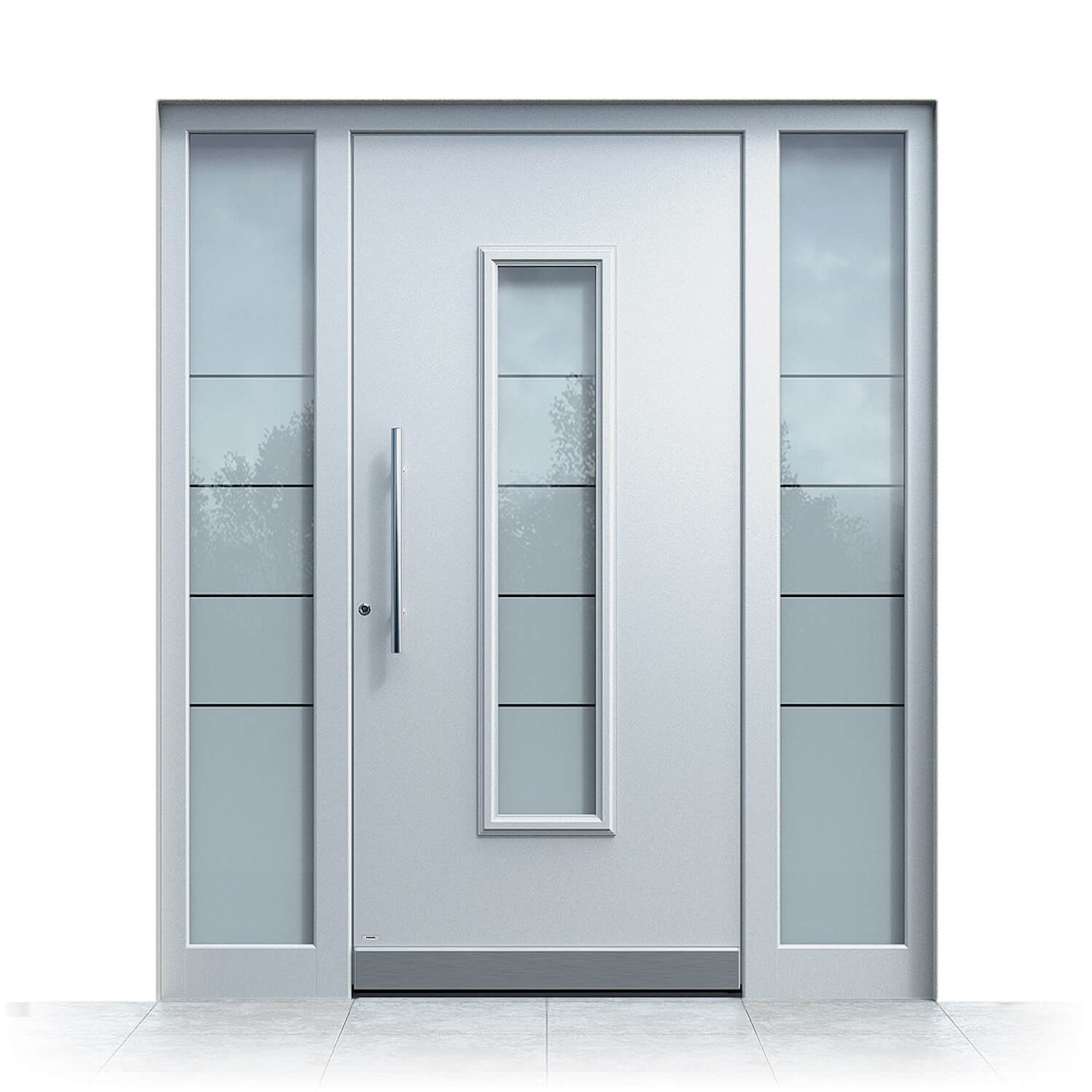 Aluminium Haustür Duisburg mit Seitenteilen