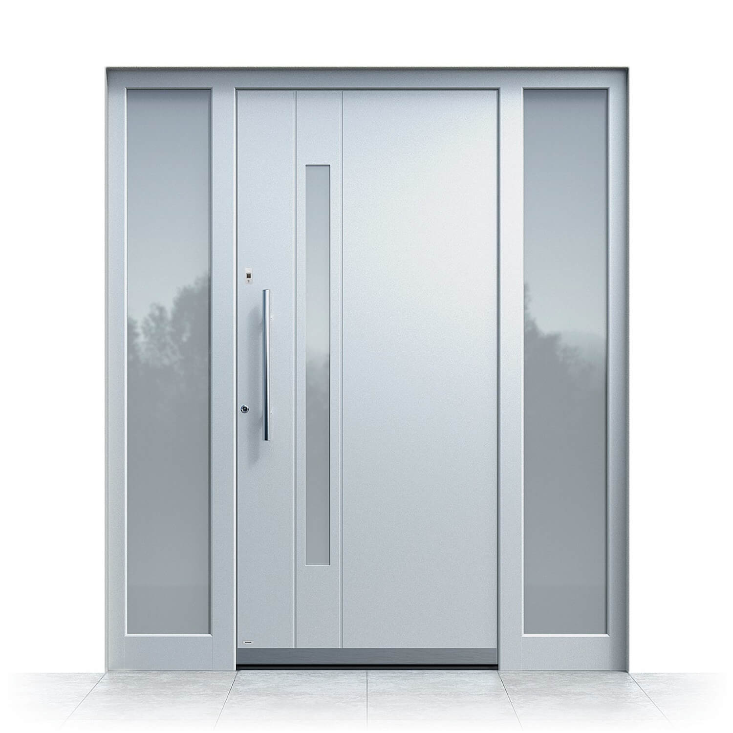 Aluminium Haustür Hagen mit Seitenteilen
