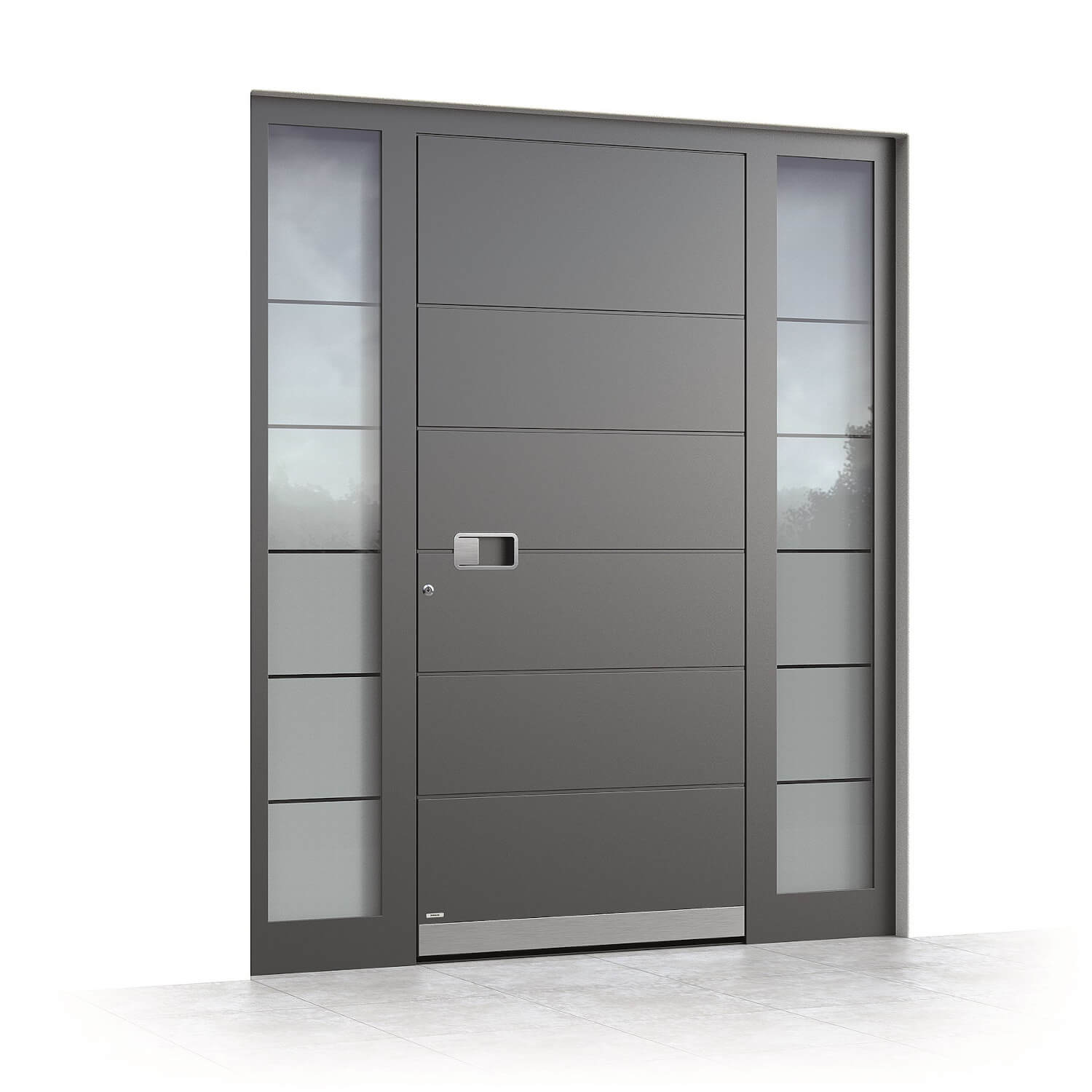 Aluminium Haustür Stuttgart Seitenansicht