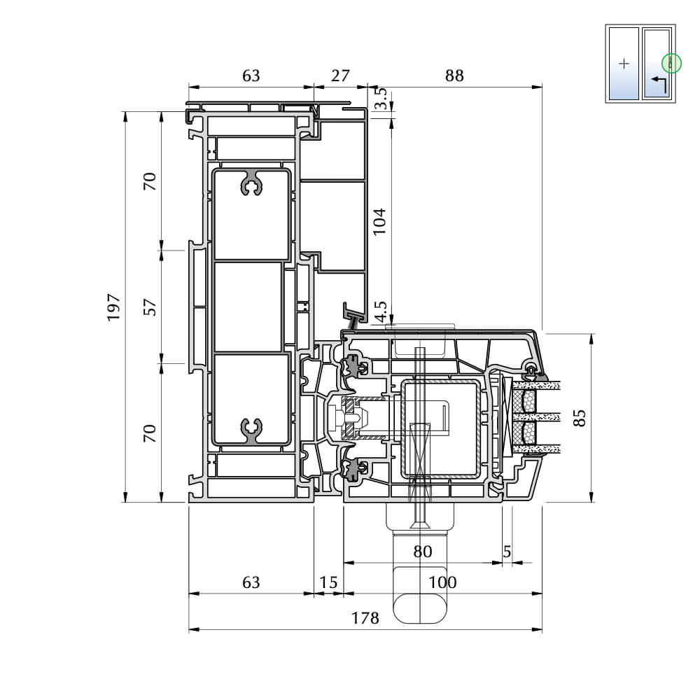Schema A: Detail Griffseite