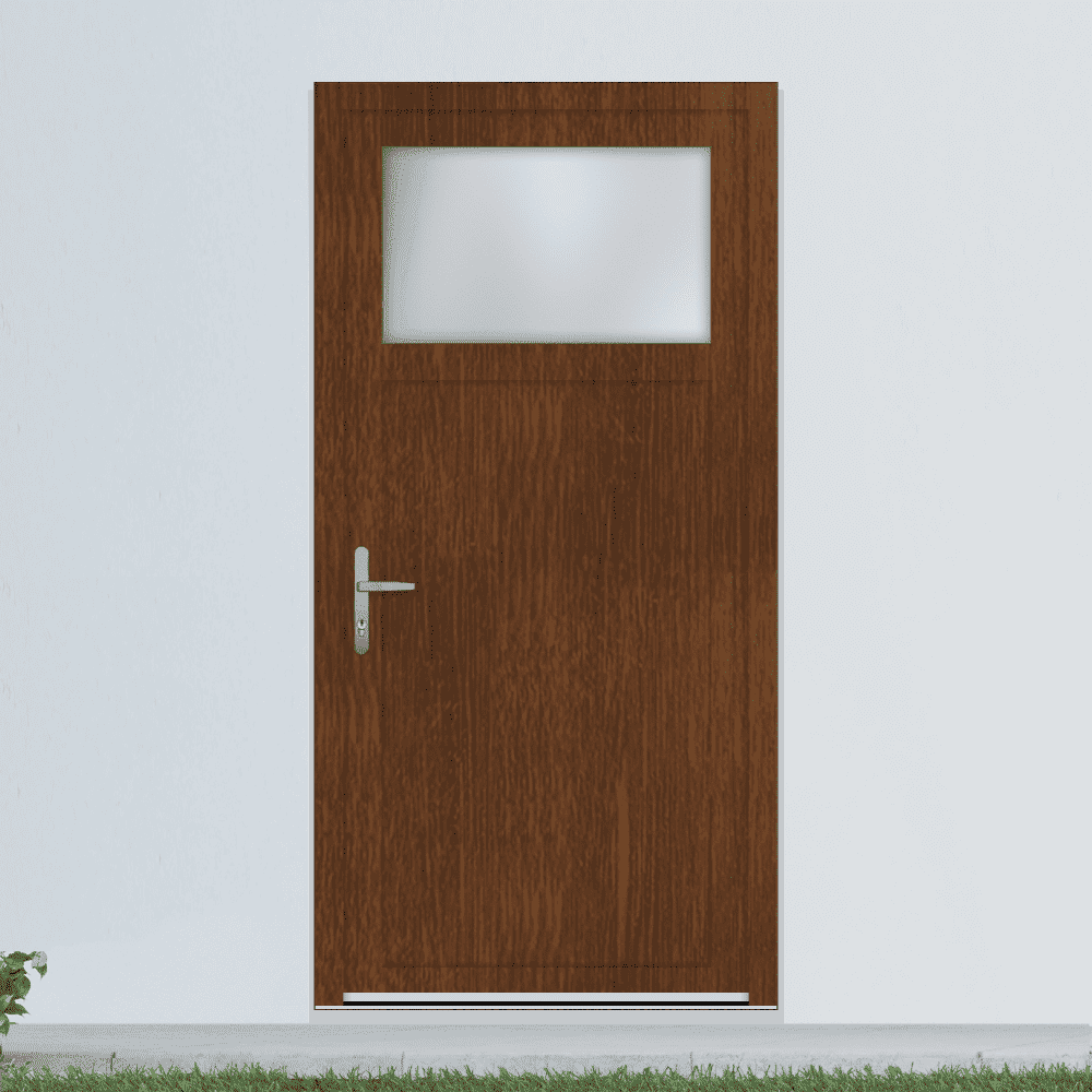 Nebeneingangstür Gütersloh Dekor Nuss