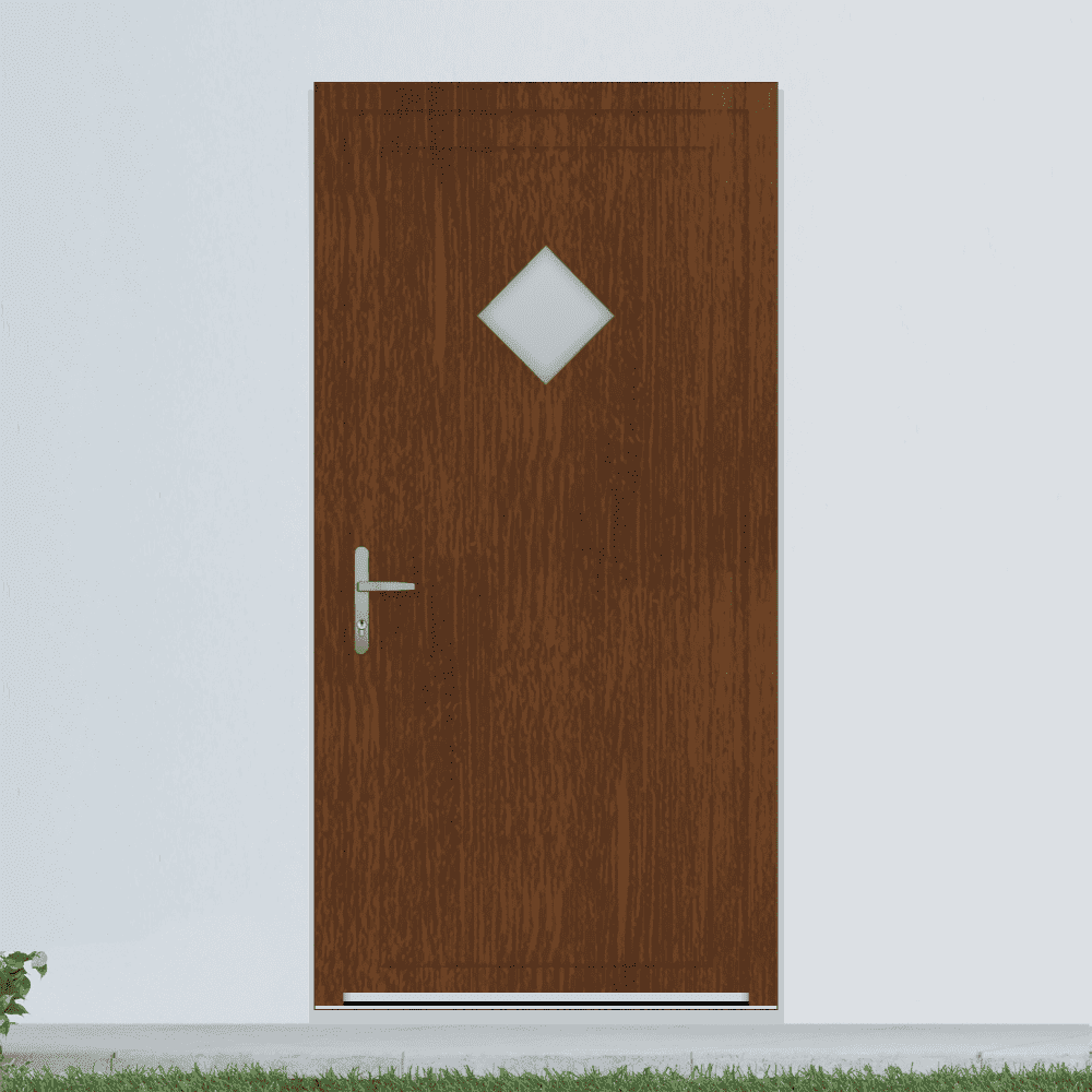 Nebeneingangstür Rastatt Dekor Nuss