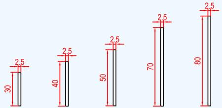 Karat Abschlussleiste Doppeleinfassleiste Julia, 3 Farben, 24 x 35 x 6 mm,  Selbstklebendes Acrylband, PVC, Selbstklebend