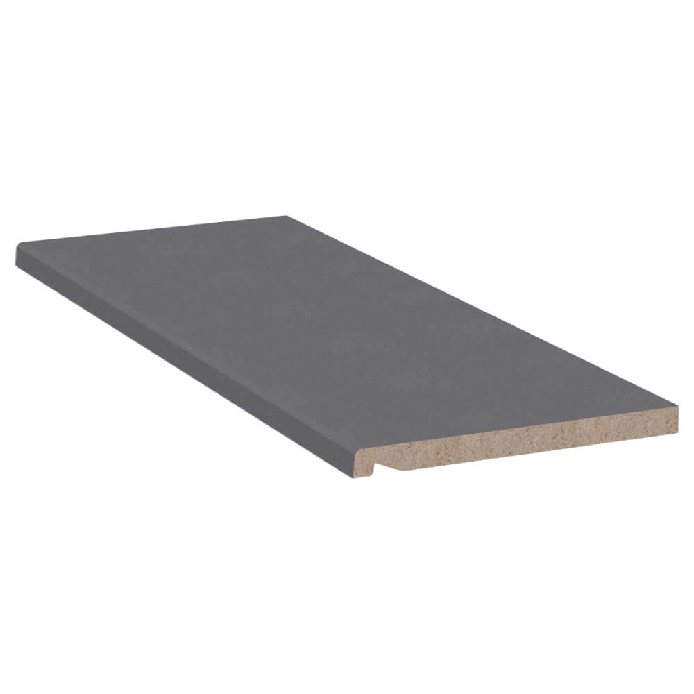 Fensterbank Innen Grau, Innenfensterbank Werzalit compact, 100 x 50 mm, Dunkelgrau fv-fb-905