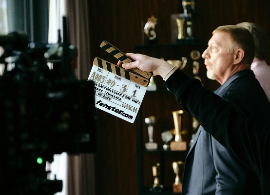 Making Of des fenster.com TV Spots 2025 mit Boris Becker