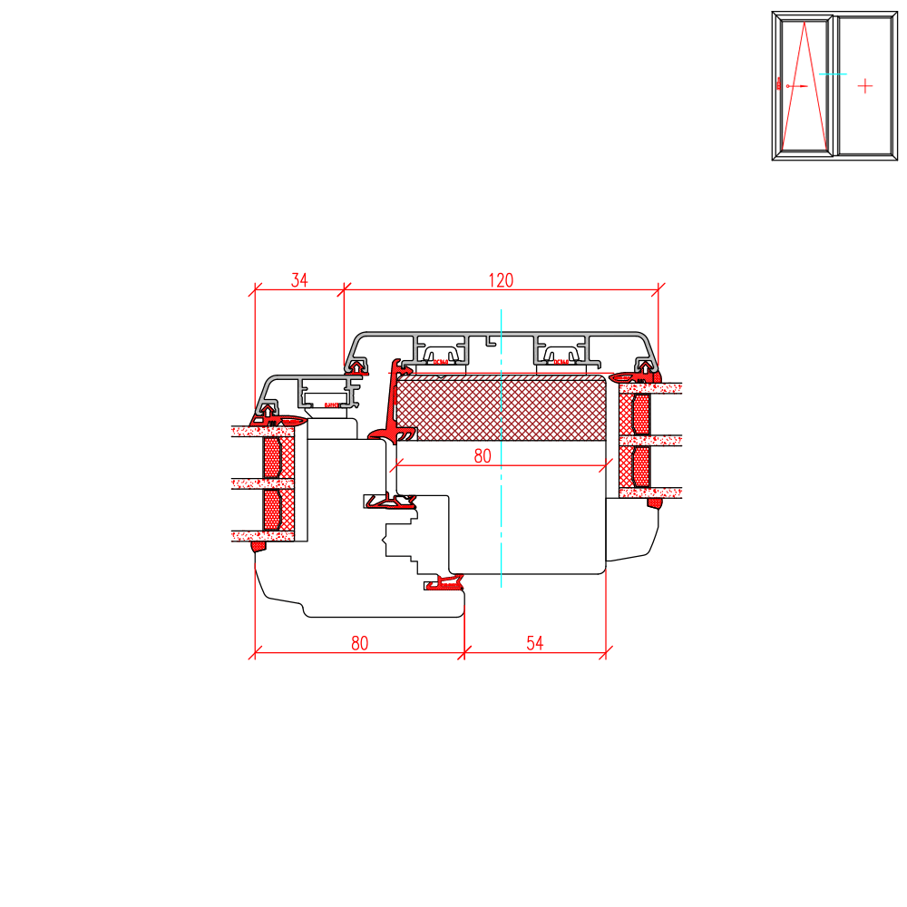 ECO Idealu Classicline PSK - Pfostendetail