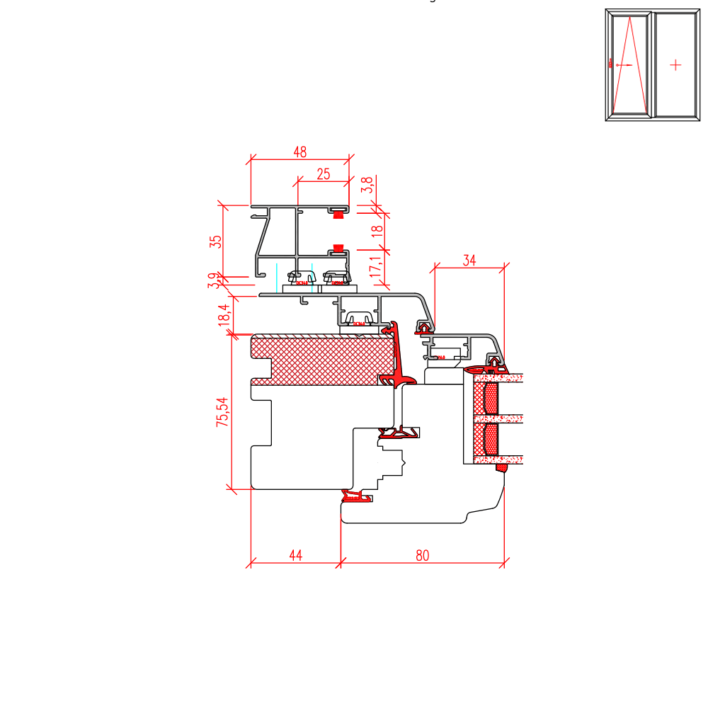ECO Idealu Classicline PSK - Rollladenführungsschiene Neubau