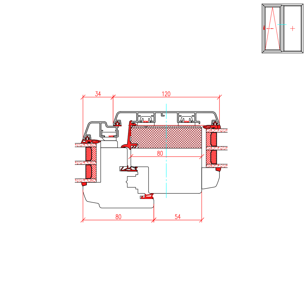 ECO Idealu Trendline PSK - Pfostendetail