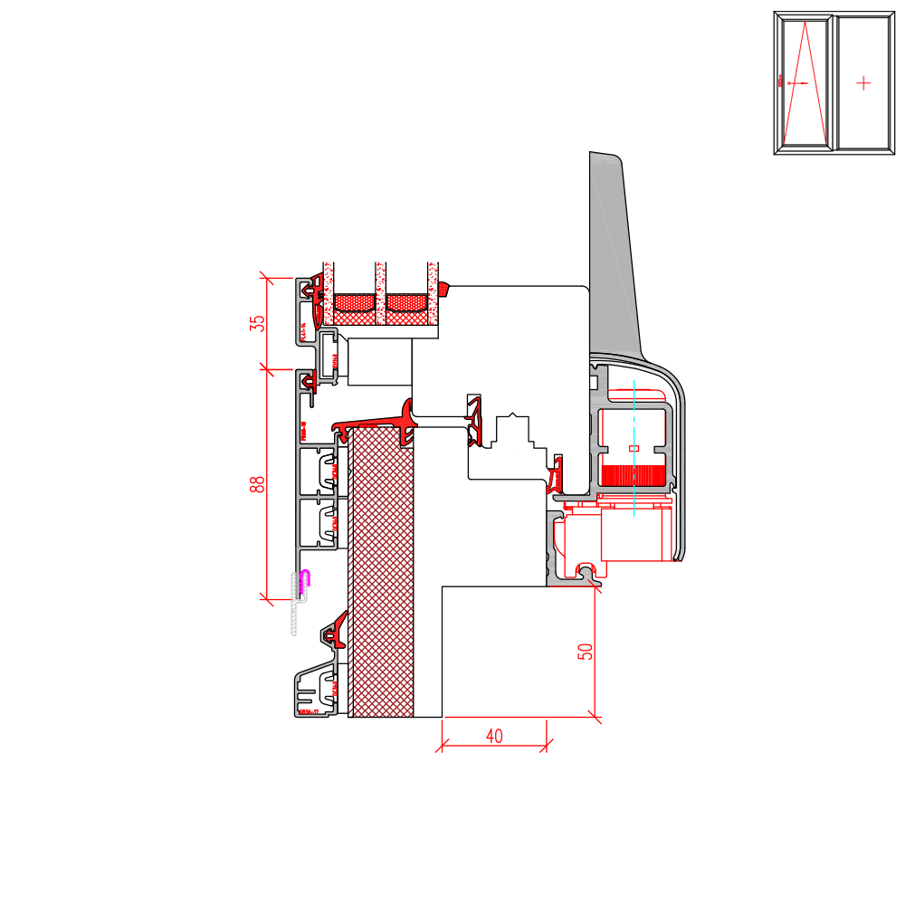 ECO Plano PSK - Fräsung für Altbau 50 mm