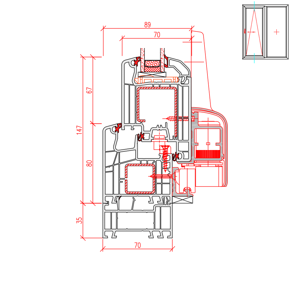 Ideal 4000 PSK mit Rahmenverbreiterung 35mm
