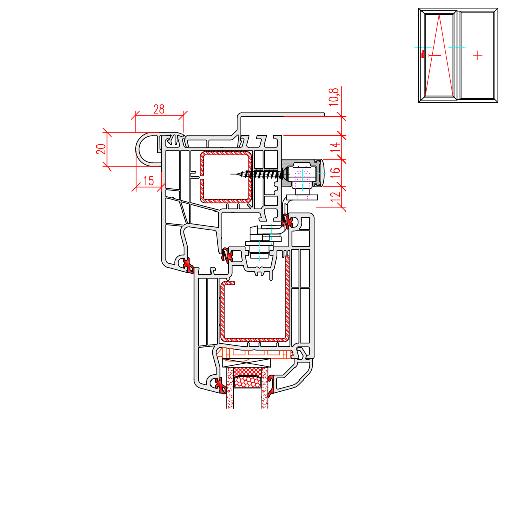 Ideal 4000 PSK Rollladendeckelaufnahme Altbau