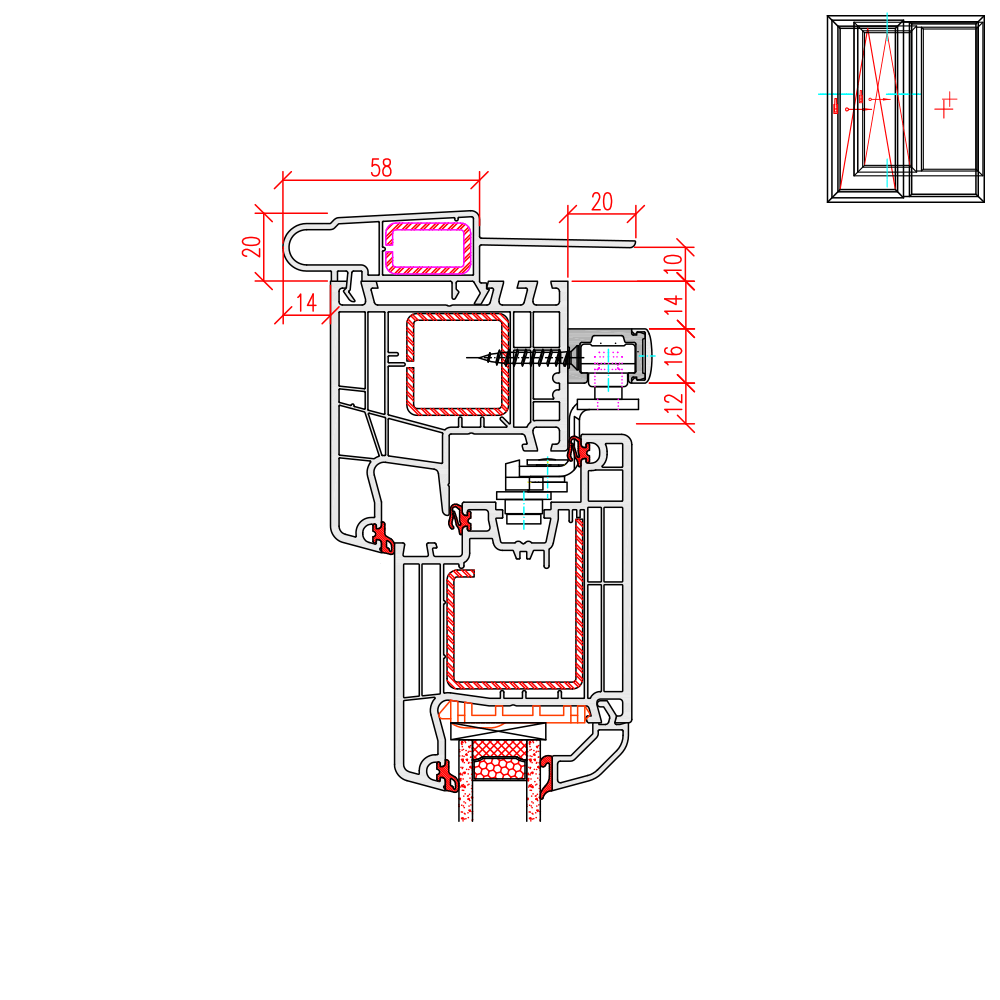 Ideal 4000 PSK Rollladendeckelaufnahme Neubau