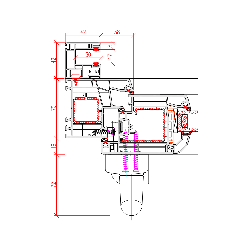 Ideal 4000 PSK Rollladenführungsschiene Neubau