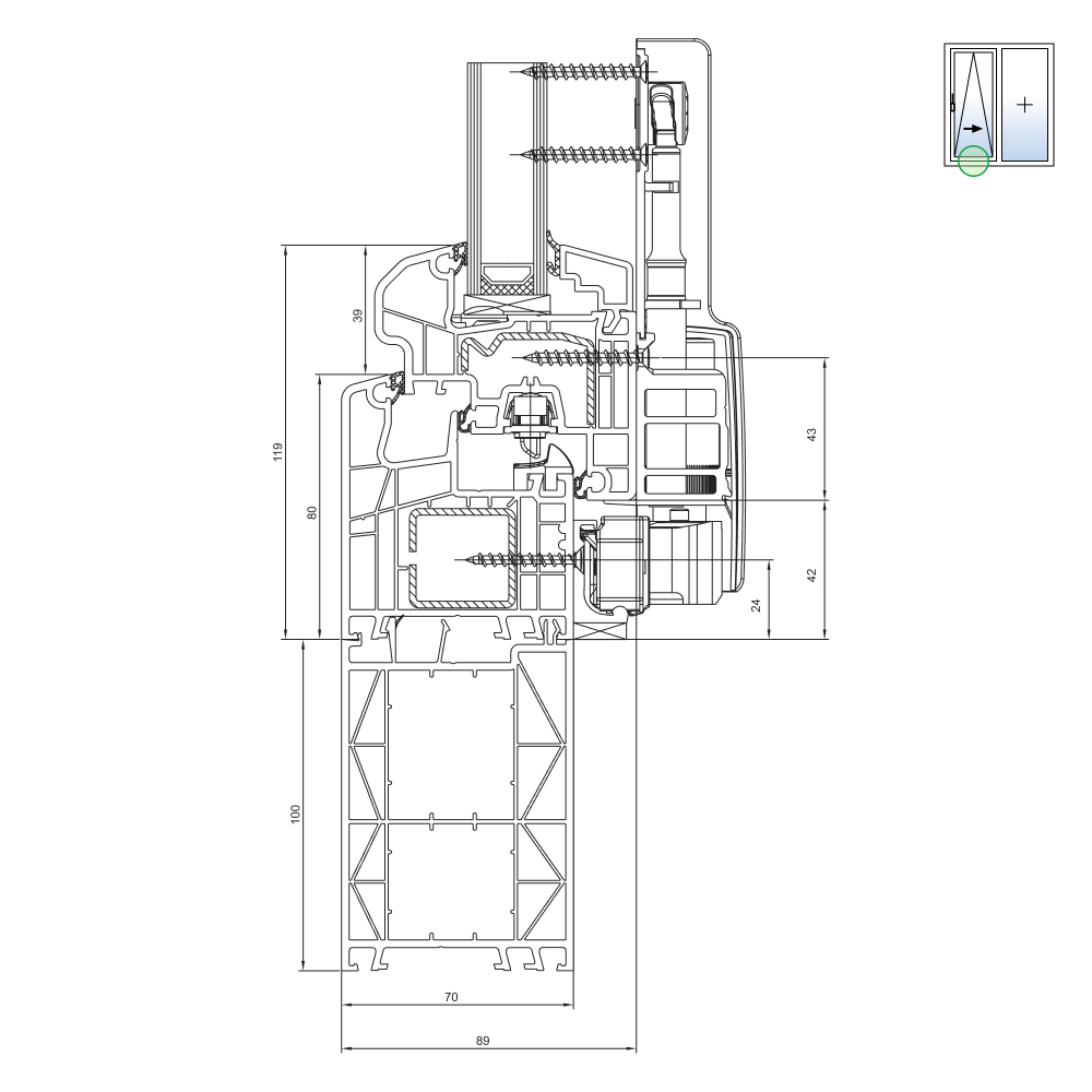Ideal 5000 PSK mit Rahmenverbreiterung 100mm
