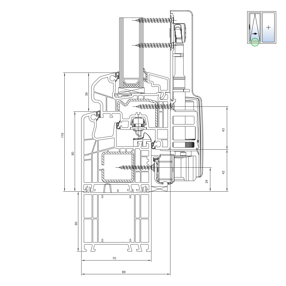 Ideal 5000 PSK mit Rahmenverbreiterung 60mm