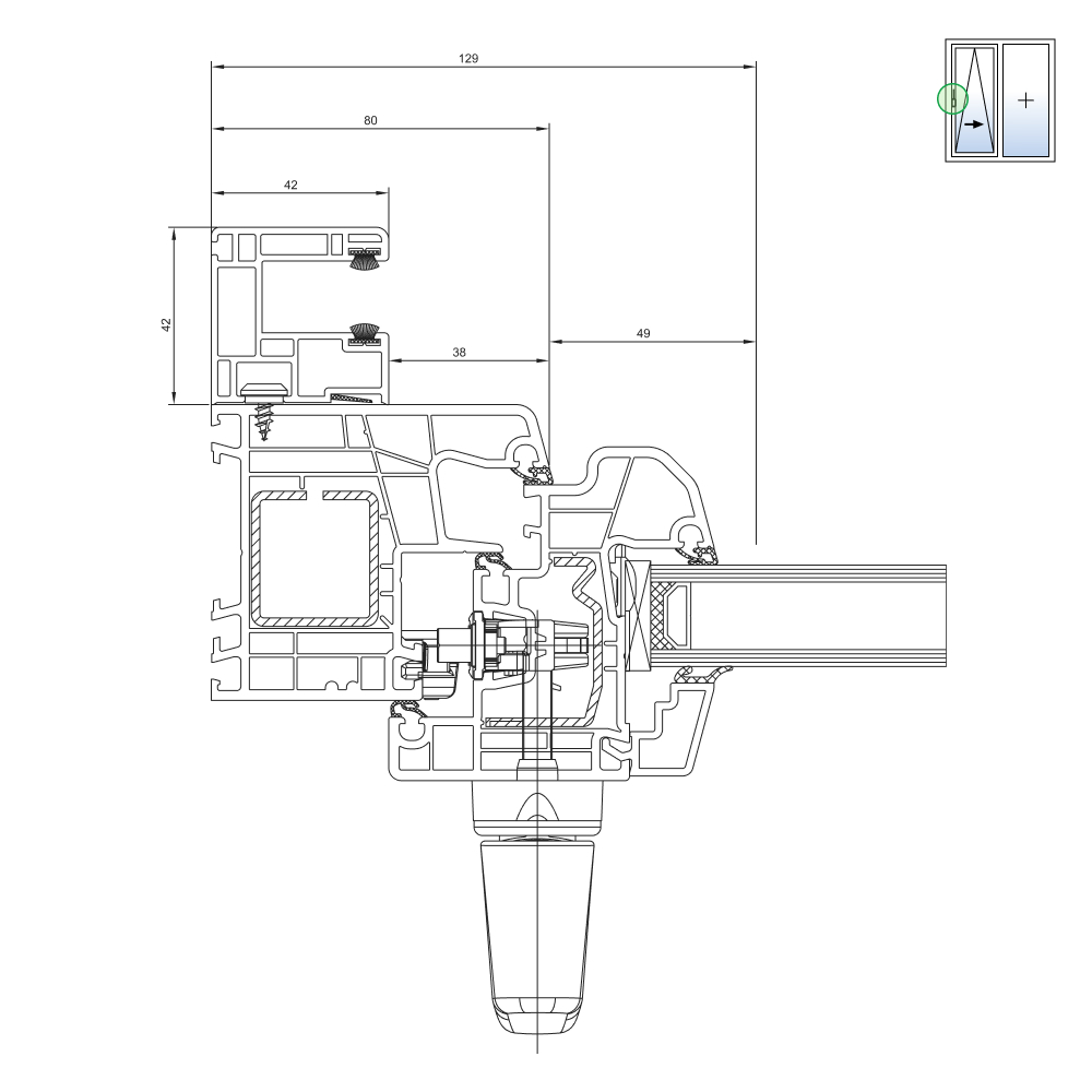 Ideal 5000 PSK Rollladenführungsschiene Neubau