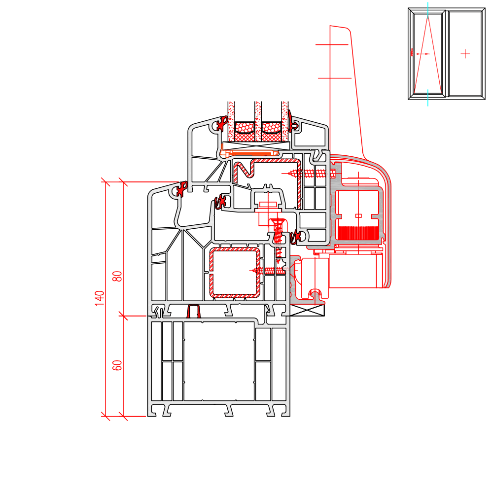 Ideal 8000 PSK mit Rahmenverbreiterung 60mm