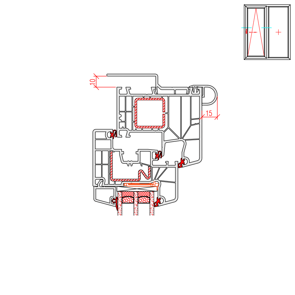 Ideal 8000 PSK Rollladendeckelaufnahme Altbau