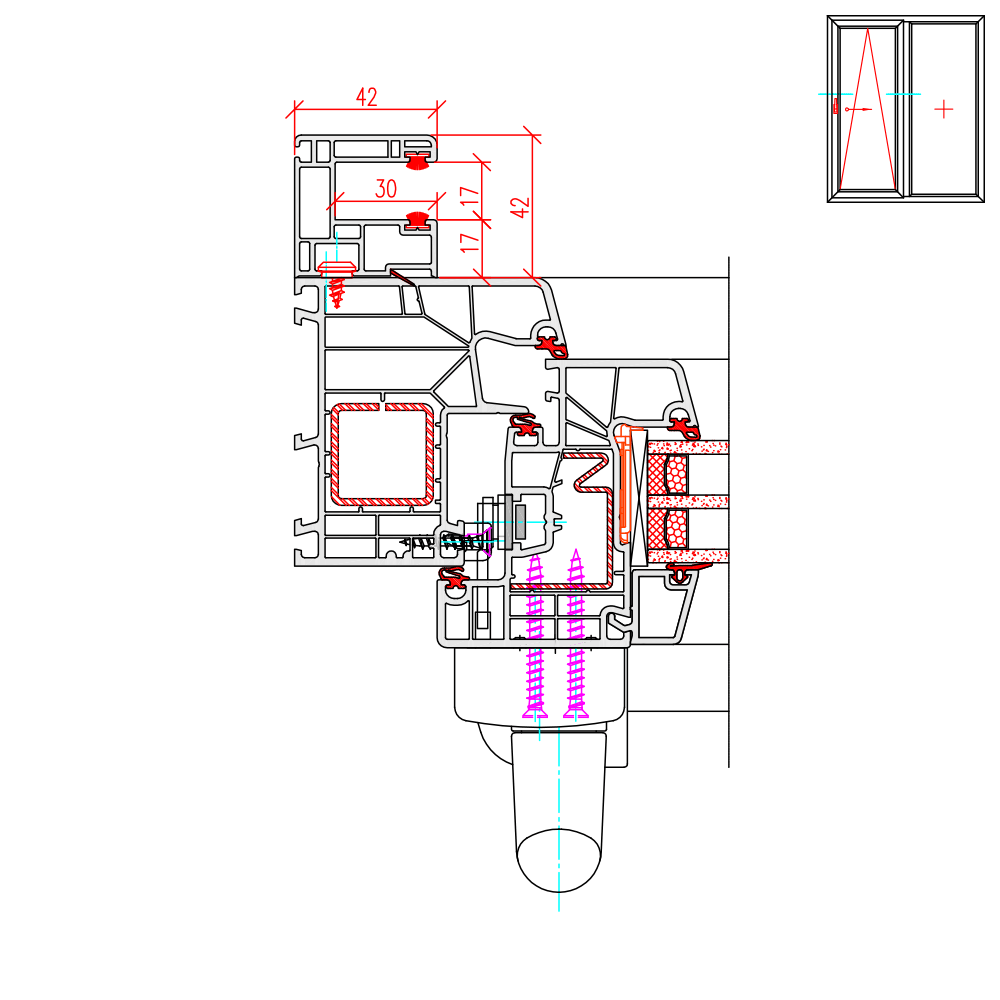 Ideal 8000 PSK Rollladenführungsschiene Neubau