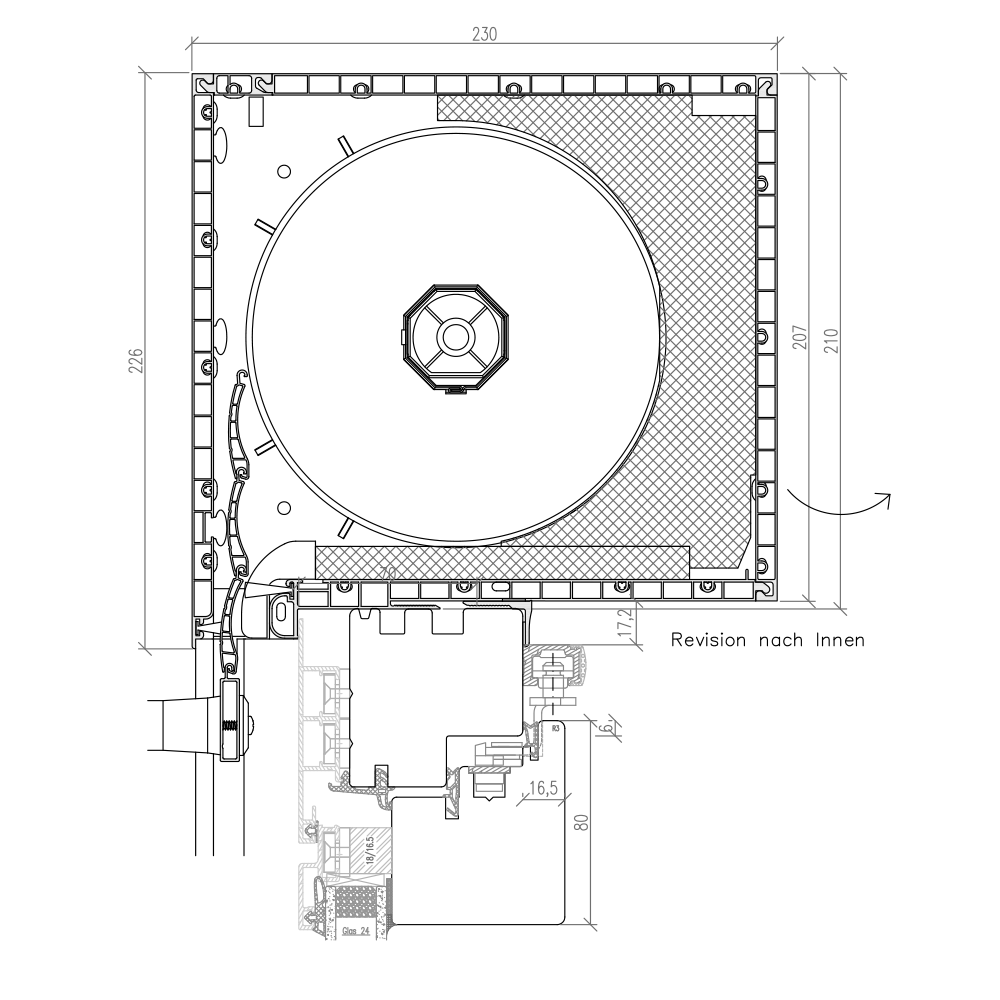 Plano PSK mit Aufsatzrollladen Top Mini 210