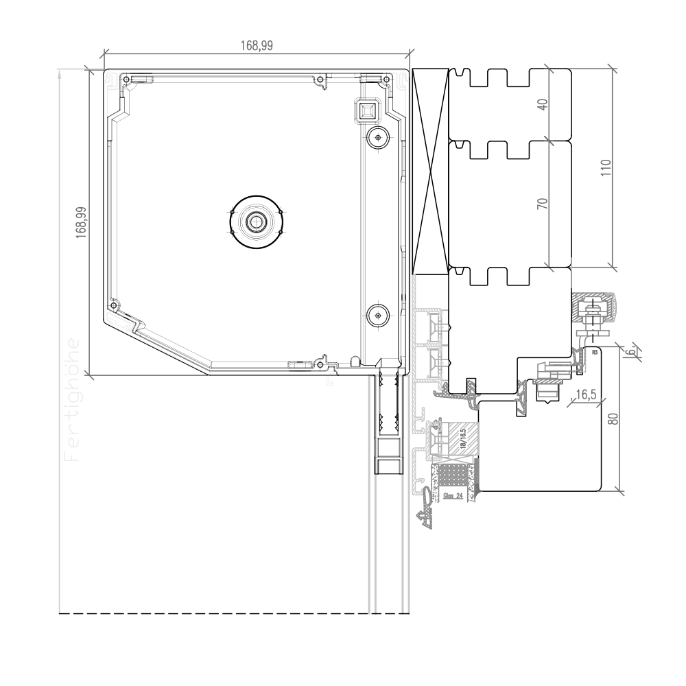 Plano PSK mit Vorbaurollladen NOVA