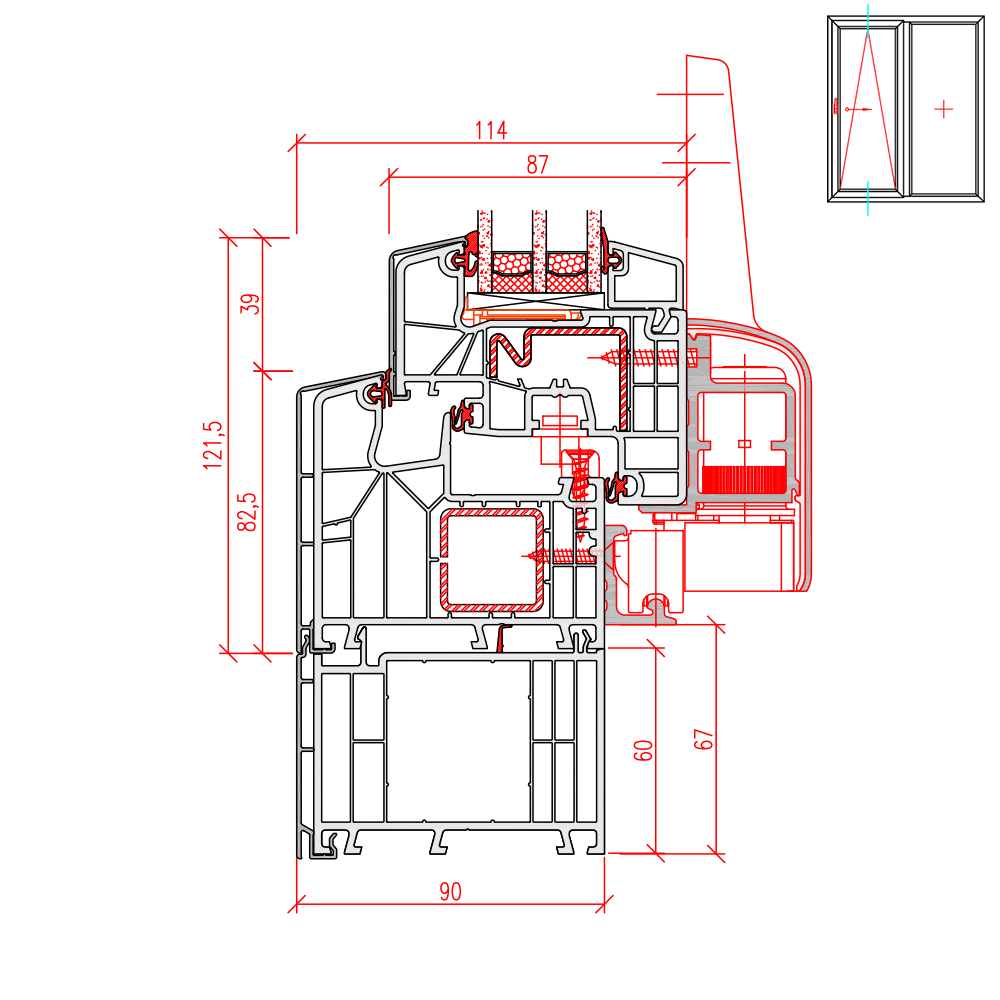 Twinset 8000 PSK mit Rahmenverbreiterung 60mm
