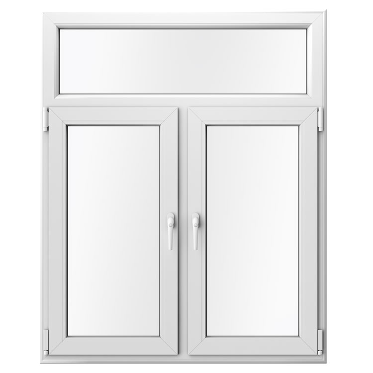 Doppelflügelfenster mit Oberlicht und Mittelsteg
