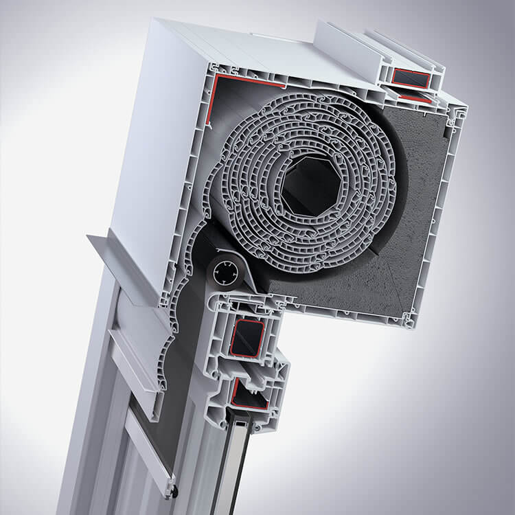 Aufsatzrollladen Modell im Detail