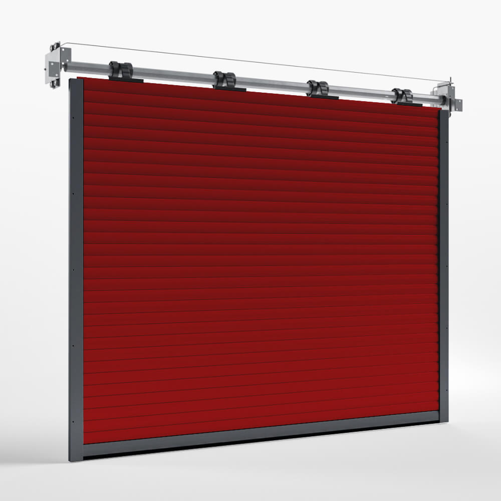 Rolltor in Rot Rolltor in Rot