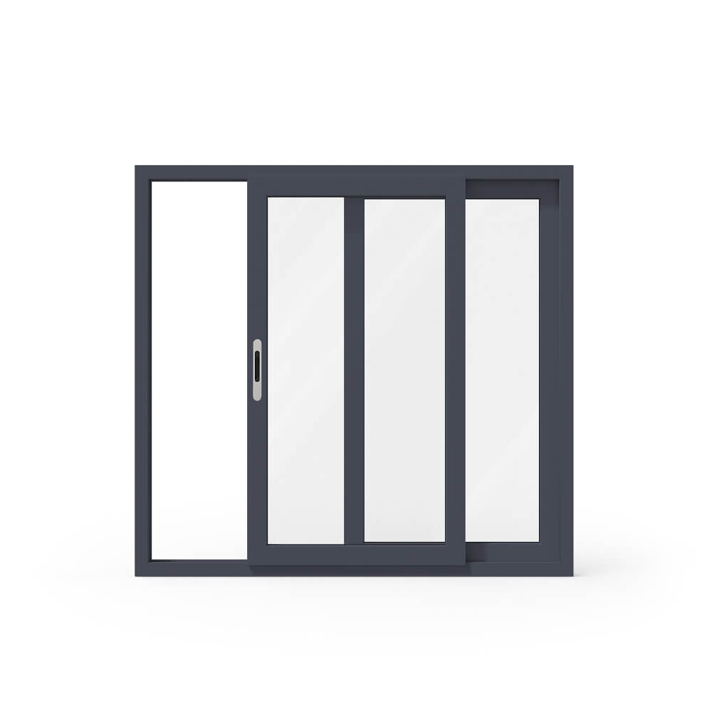 Aluminium-Schiebefenster geöffnet