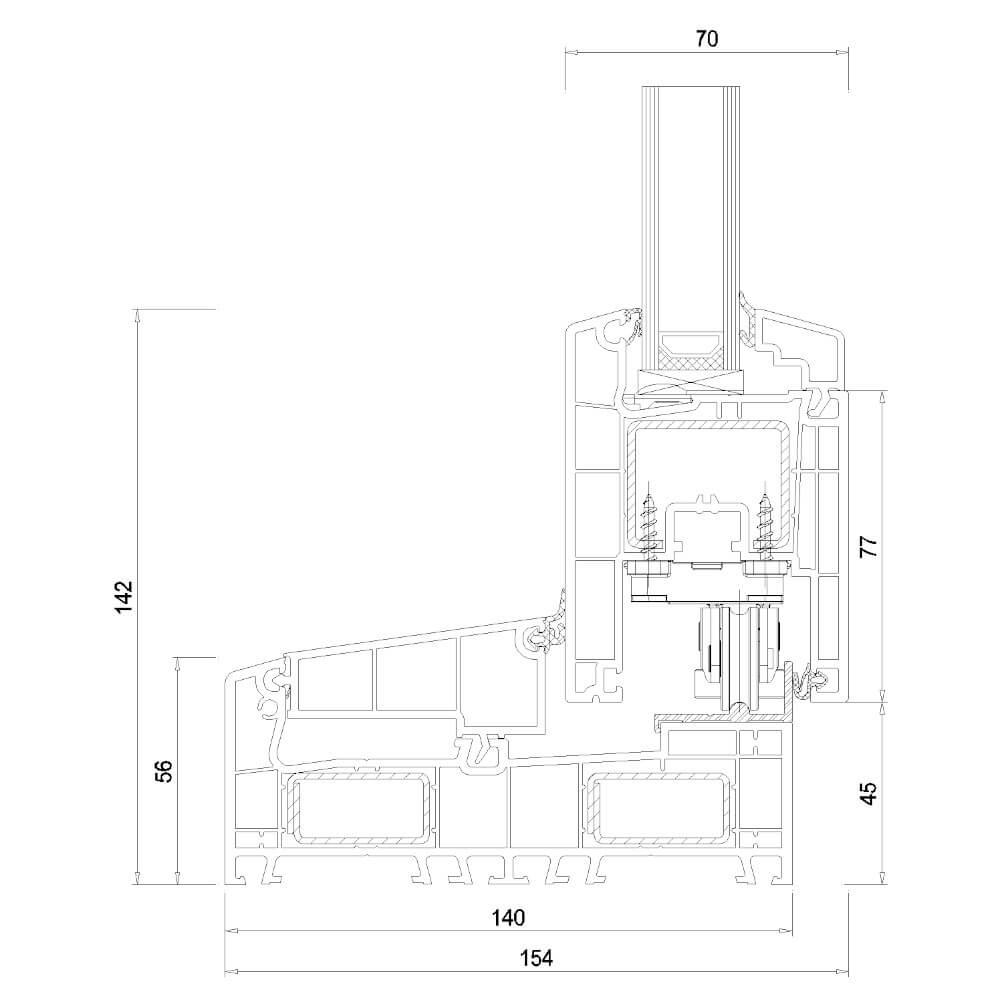 IDEAL Smart Slide - Profilschnitt