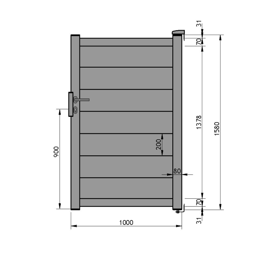 Einzeltor 1000 x 1580 mm