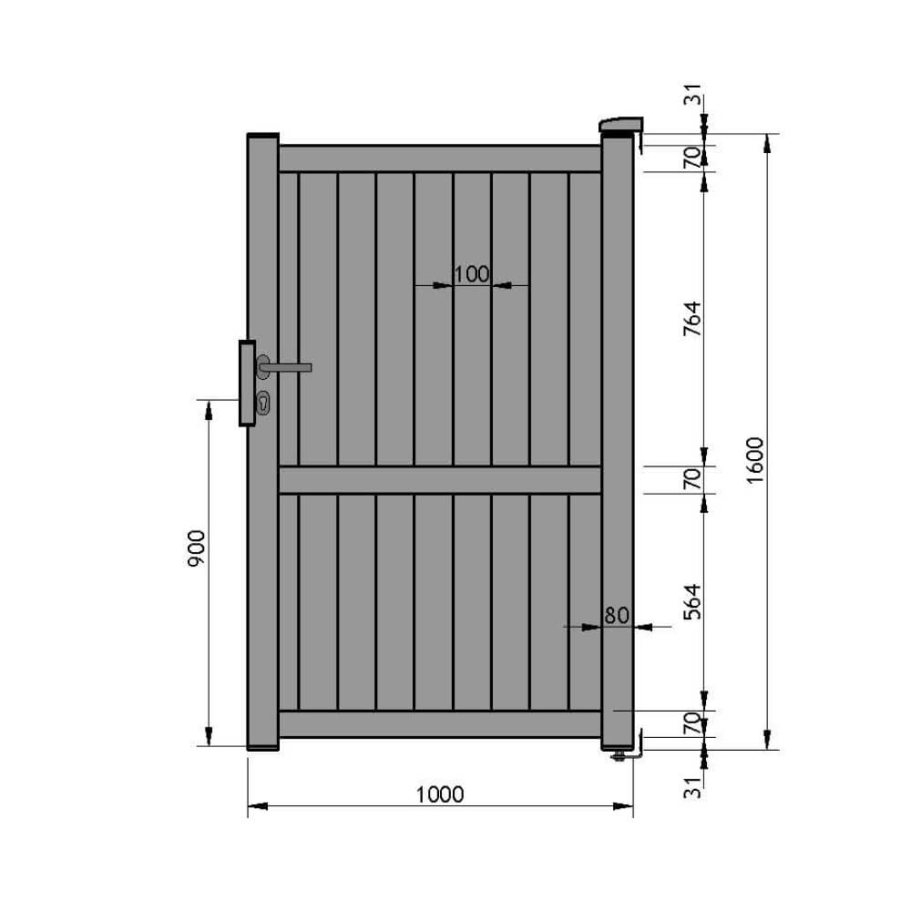 Einzeltor 1000 x 1600 mm