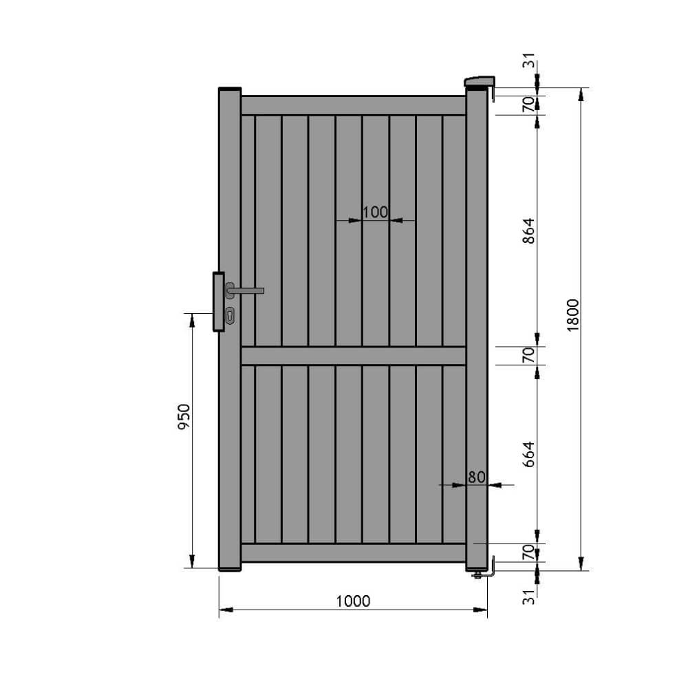 Einzeltor 1000 x 1800 mm