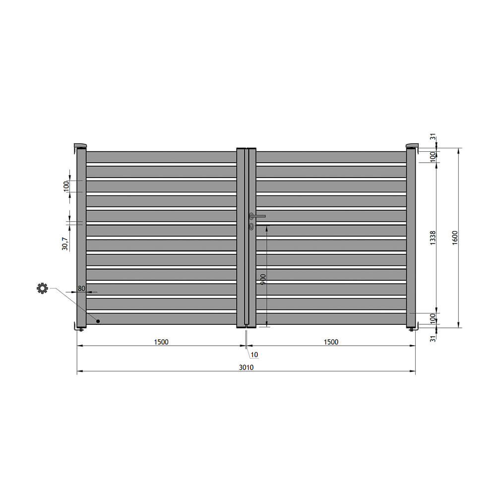 Doppeltor 3010 x 1600 mm