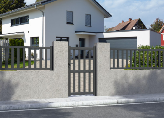 Einzeltor in Anthrazit
