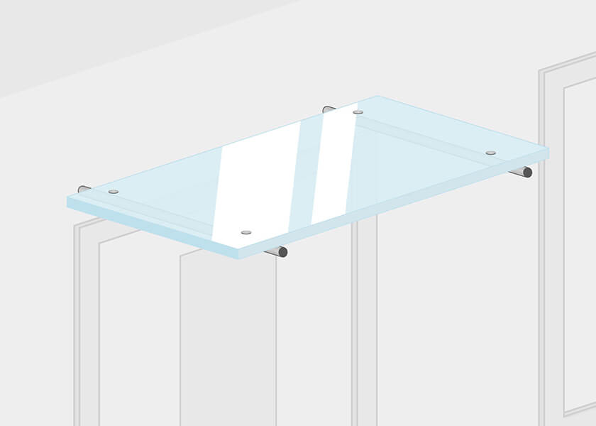 Flachvordächer aus Glas