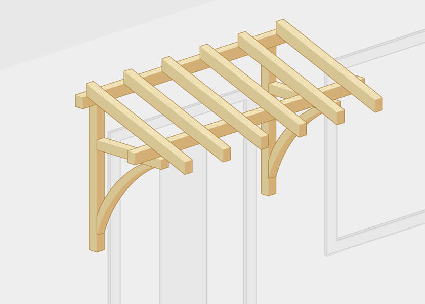 Pultvordach Konstruktion Holz