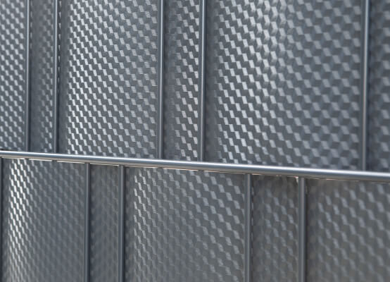 Doppelstabmattenzaun Sichtschutzstreifen