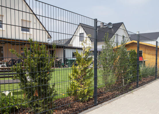 Doppelstabmattenzaun in Anthrazit