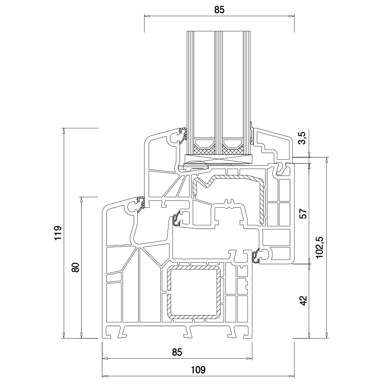 IDEAL 8000 - Profilschnitt