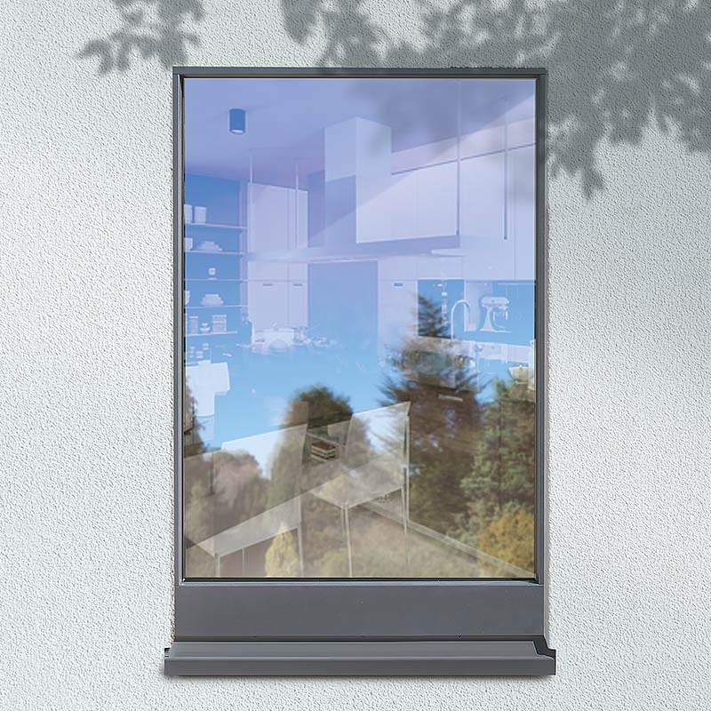 Einbausituation Kunststoff-Aluminium Fenster von aluplast