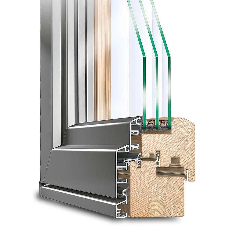 Holz-Aluminium Fenster IDEALU Classicline IV 68
