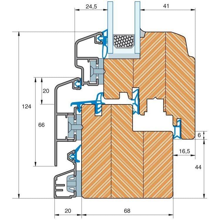 IDEALU Trendline IV 68 - Profilschnitt