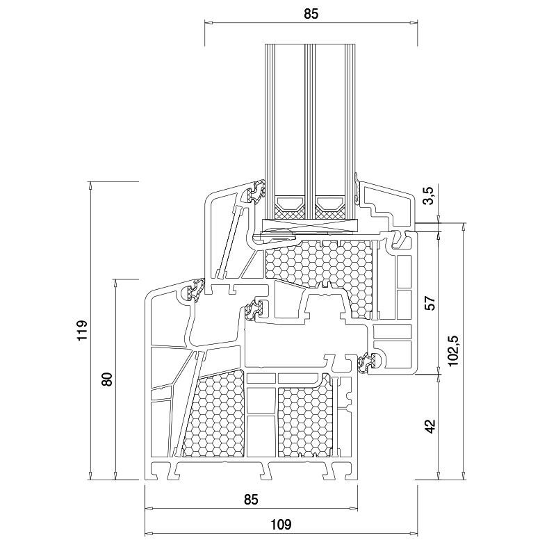 energeto 8000 ED - Profilschnitt